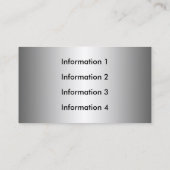 Metalldiamant-Platten-unzerstörbare Visitenkarten Visitenkarte (Rückseite)