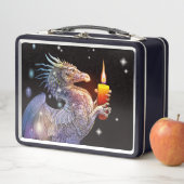 Metalldose mit Drachen und Kerzen Metall Brotdose (Beispiel)