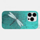 Metalldrachenfliege auf Aquamarinem Grün Case-Mate iPhone Hülle (Rückseite (Horizontal))