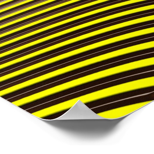 Metalle auf gelben optischen Illusionen Wall Art Poster (Ecke)