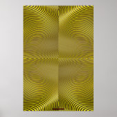 Metalle auf gelben optischen Illusionen Wall Art Poster (Vorne)