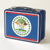 Metalle ohne Lunchbox mit Belize-Flagge (Rückseite)