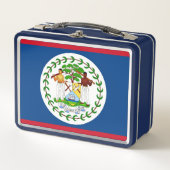 Metalle ohne Lunchbox mit Belize-Flagge (Vorderseite)