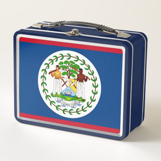 Metalle ohne Lunchbox mit Belize-Flagge (Vorderseite)