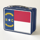 Metalle ohne Lunchbox mit North Carolina-Flagge (Rückseite)