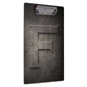 Metalle Rustic F Monogram Clipboard Klemmbrett (Rechts)
