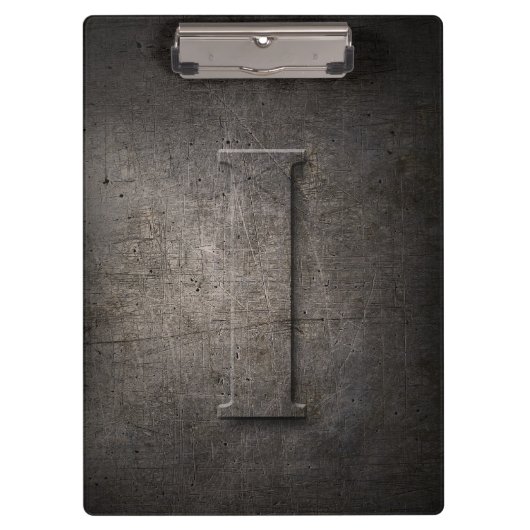 Metalle Rustic I Monogram Clipboard Klemmbrett (Vorderseite)