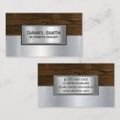 Metalle und Holzkörner Visitenkarte (Vorne/Hinten)