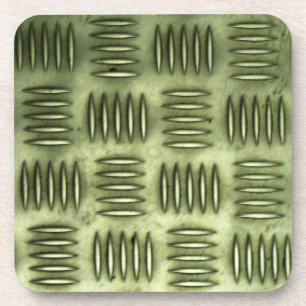 MetallEdelstahl-karierte Bodenbelag-Beschaffenheit Getränkeuntersetzer