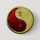 Metallener Büffel Button (Vorderseite)