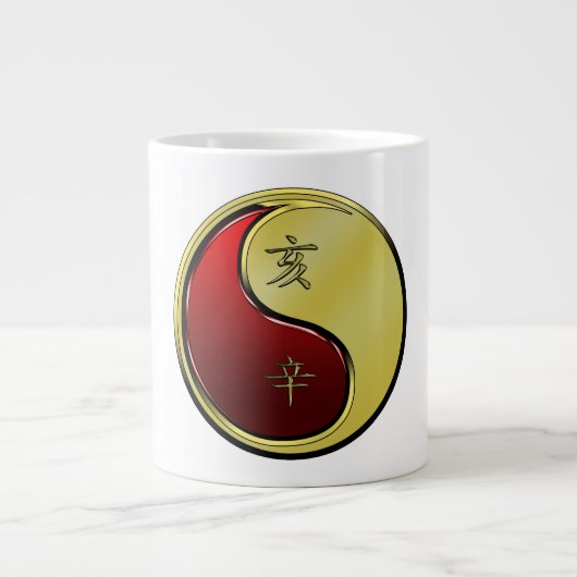 Metallener Büffel Jumbo-Tasse (Vorderseite)