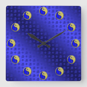 Metallener Ochse Quadratische Wanduhr