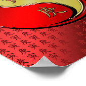Metallener Tiger Poster (Ecke)