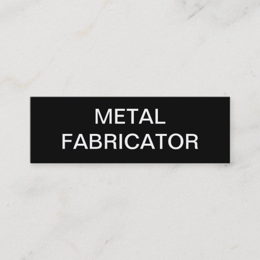 Metallfabrikator Mini Visitenkarte (Vorderseite)