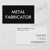 Metallfabrikator Visitenkarte (Vorne/Hinten)