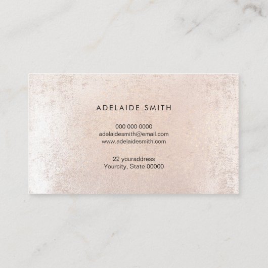 Metallfarbe Visitenkarte (Rückseite)