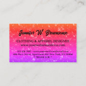 Metallfarbiges T-Shirt Druckbekleidung Visitenkarte (Rückseite)