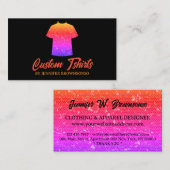 Metallfarbiges T-Shirt Druckbekleidung Visitenkarte (Vorne/Hinten)