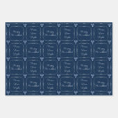 Metallfiligree Hanukah Menorah Geschenkpapier Set (Vorderseite 3)