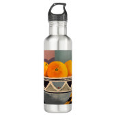 Metallflasche mit Orangen Edelstahlflasche (Vorderseite)