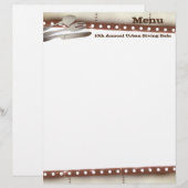 Metallgabel personalisierte Menüvorschrift (Vorne/Hinten)
