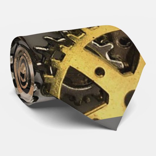 Metallgeere Steampunk Vintag Industrial Krawatte (Gerollt)