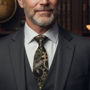 Metallgeere Steampunk Vintag Industrial Krawatte