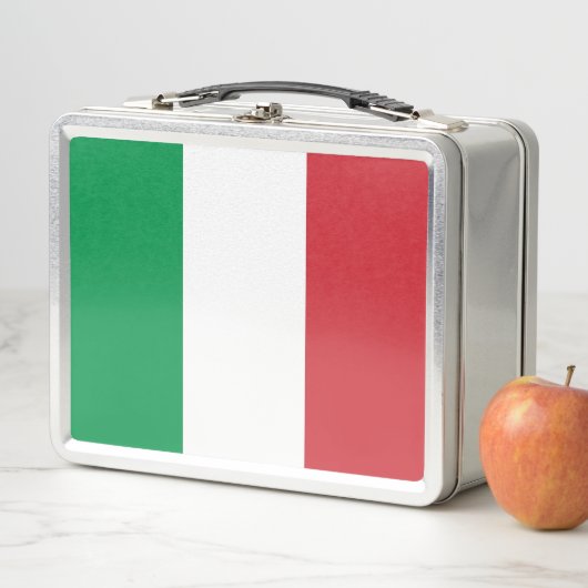 Metallgehäuse mit italienischer Flagge Metall Brotdose (Beispiel)
