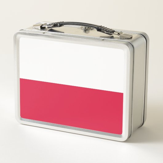 Metallgehäuse mit polnischer Flagge Metall Lunch Box (Rückseite)