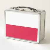 Metallgehäuse mit polnischer Flagge Metall Lunch Box (Vorderseite)