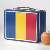 Metallgehäuse mit rumänischer Flagge Metall Lunch Box (Beispiel)