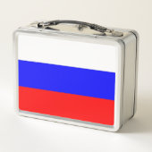 Metallgehäuse mit russischer Flagge Metall Brotdose (Rückseite)