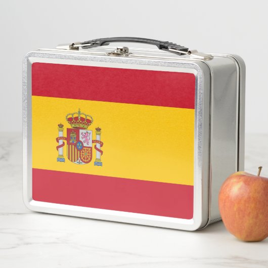 Metallgehäuse mit spanischer Flagge Metall Brotdose (Beispiel)