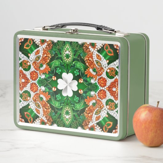 Metallgehäuse ohne Lunchbox mit irischen Farben (Beispiel)