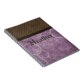Metallgehäuse-Steampunk-Notebook, Lila Notizblock (Rechte Seite)