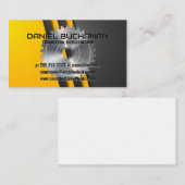 Metallgelbe Konstruktion | Rundsäge Visitenkarte (Vorne/Hinten)