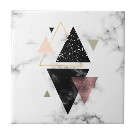 Metallgeometrischer Marmorierungentwurf Fliese (Vorderseite)