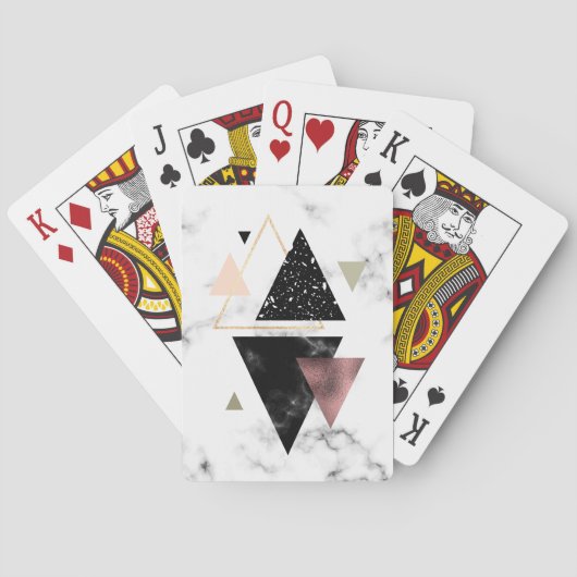 Metallgeometrischer Marmorierungentwurf Spielkarten (Rückseite)