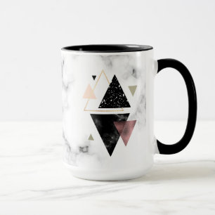 Metallgeometrischer Marmorierungentwurf Tasse