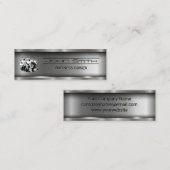 Metallgeputzte Industrie | Kolbenwagen Mini Visitenkarte (Vorne/Hinten)