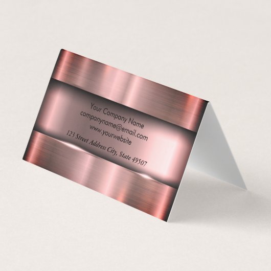 Metallgeputzte Industrie Visitenkarten (Rückseite)