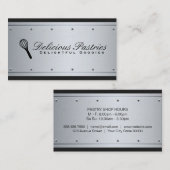 Metallgestänge | Schwarzer Mesh-Koch Visitenkarte (Vorne/Hinten)