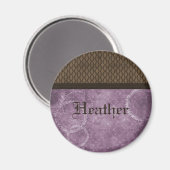 Metallgestänge Steampunk Magnet, Lila Magnet (Vorderseite/Rückseite)