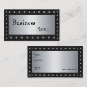 Metallgestelle sehen silber schwarz 2 aus visitenkarte (Vorne/Hinten)