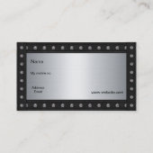 Metallgestelle sehen silber schwarz 2 aus visitenkarte (Rückseite)