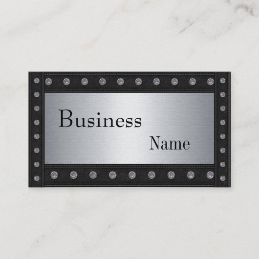 Metallgestelle sehen silber schwarz 2 aus visitenkarte (Vorderseite)