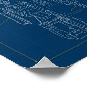 Metallgetriebe Rex Blueprints Poster (Ecke)