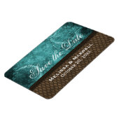 Metallgetriebe Save the Date Flexi Magnet, Aquamar Magnet (Linke Seite)