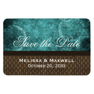 Metallgetriebe Save the Date Flexi Magnet, Aquamar Magnet