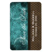 Metallgetriebe Save the Date Flexi Magnet, Aquamar Magnet (Vertikal)